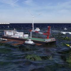 artist impression of a floating fish farm