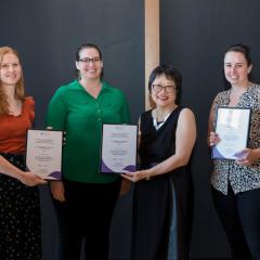 (L-R) Sophie Dutton, Kristen Pavasovic, Prof Vicki Chen, Melissa Vickery