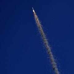 image of rocket after take off